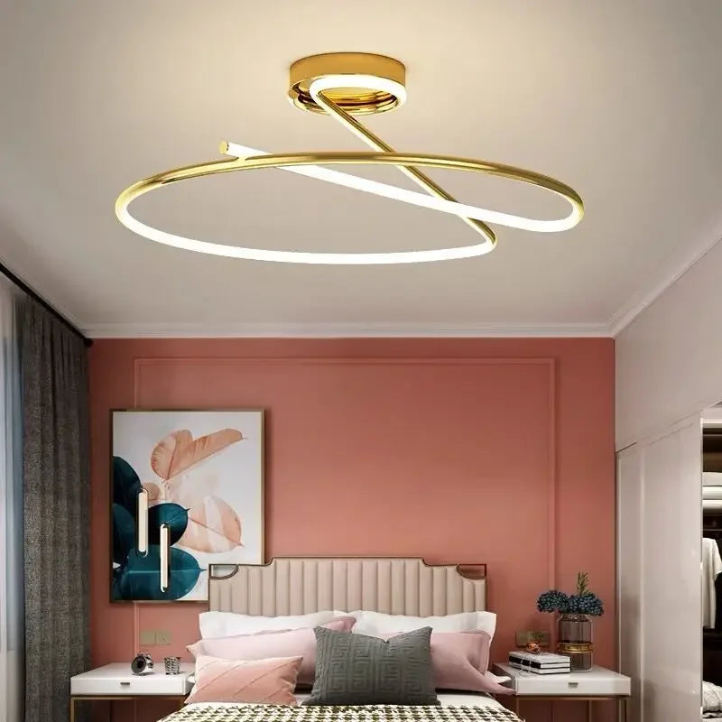 lustre moderne à leds pour décoration intérieure loft