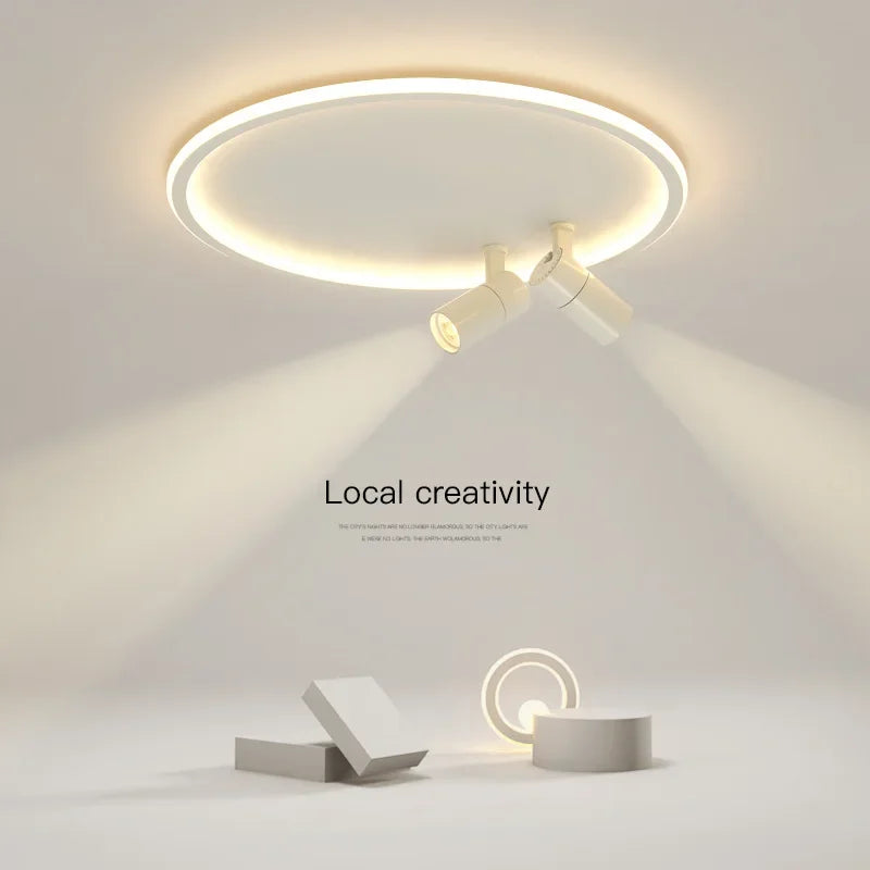 Plafonnier moderne LED avec spots