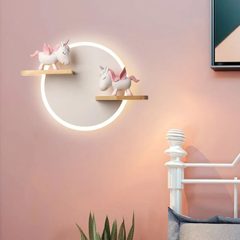 Applique murale Led nordique en forme de dessin animé