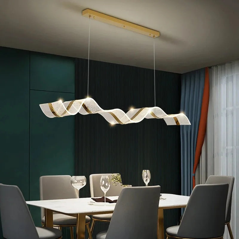 lustre led design vague suspension luminaire intensité variable