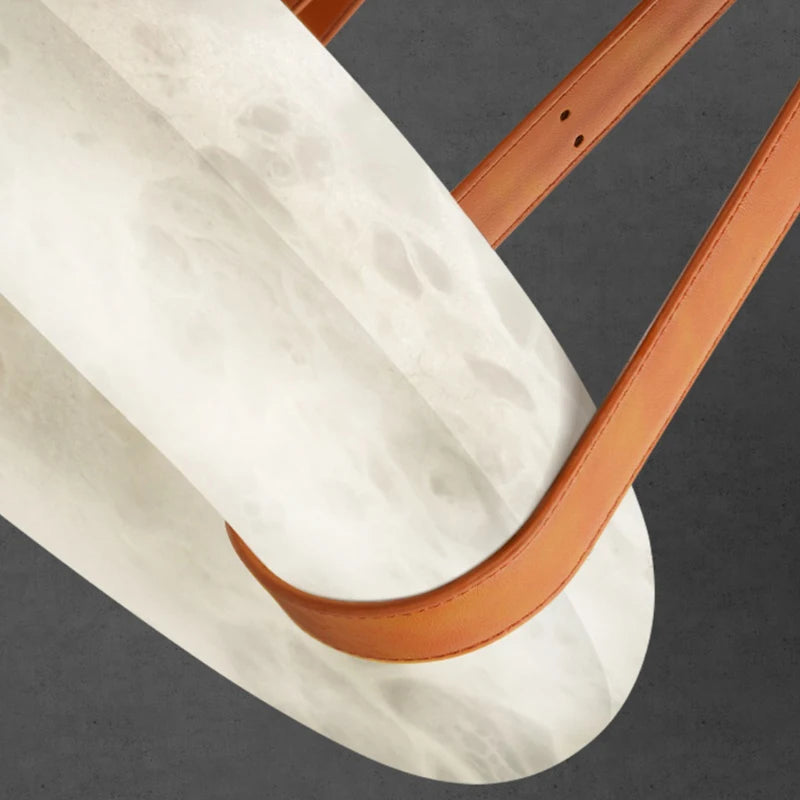 lustre circulaire en marbre led de luxe suspendu