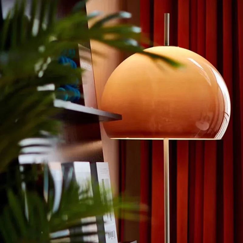 lampe de table rétro moderne style bauhaus champignon d'ambiance