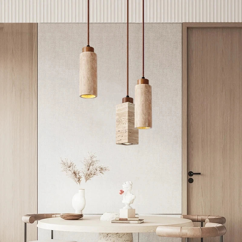 suspension en pierre pour restaurant nordique wabi sabi