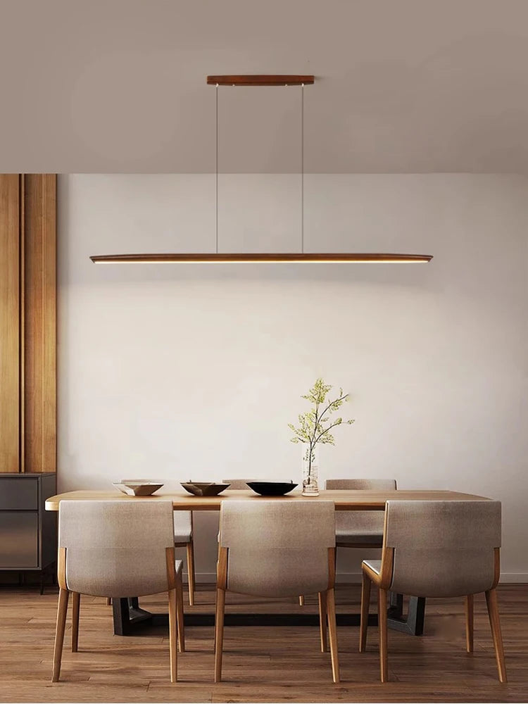 suspension LED en noyer noir tendance réglable