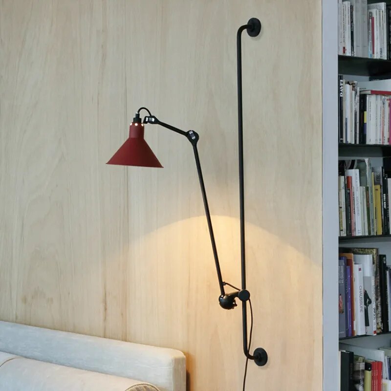 Applique murale LED Vintage rotative en métal