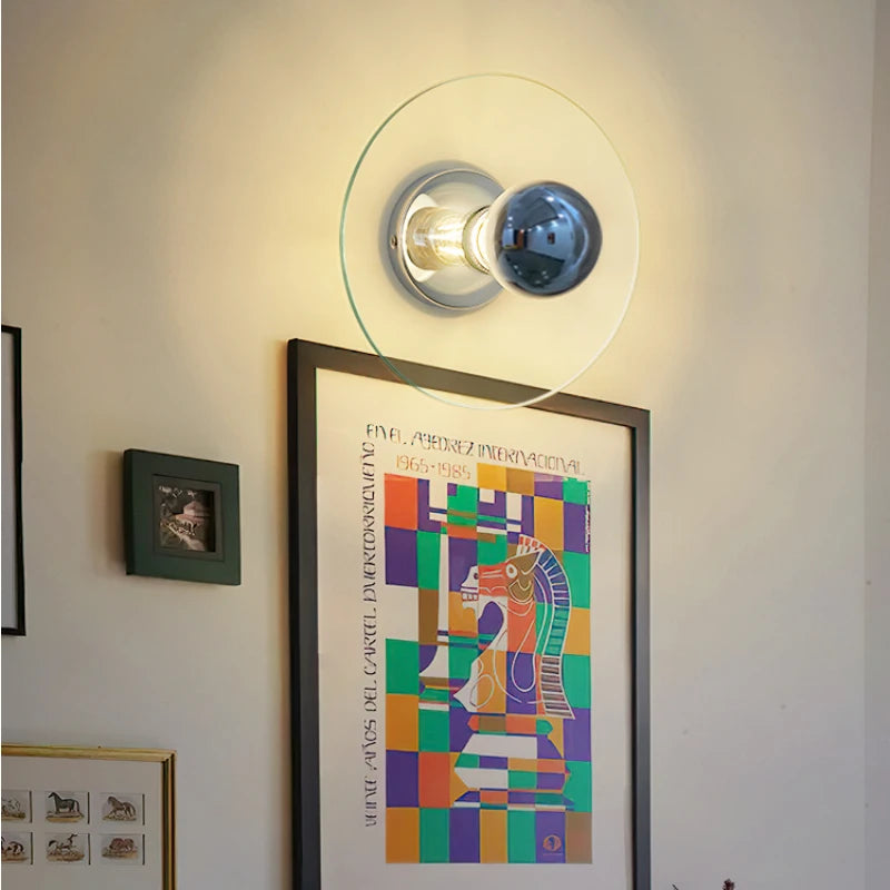 lustre en verre ovni rétro minimaliste pour café et restaurant