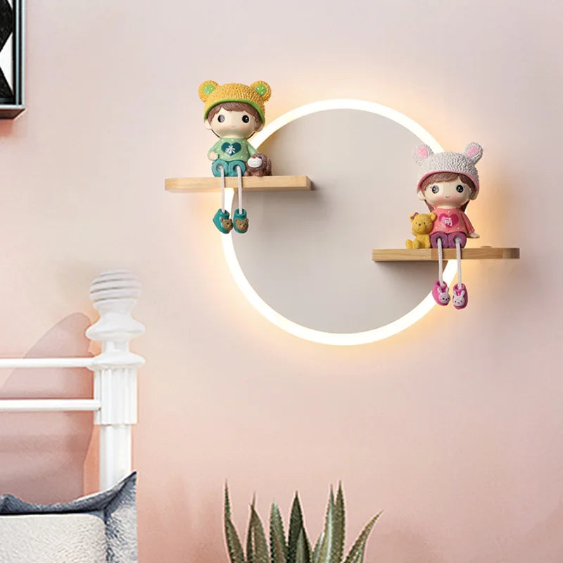 Applique murale Led nordique en forme de dessin animé
