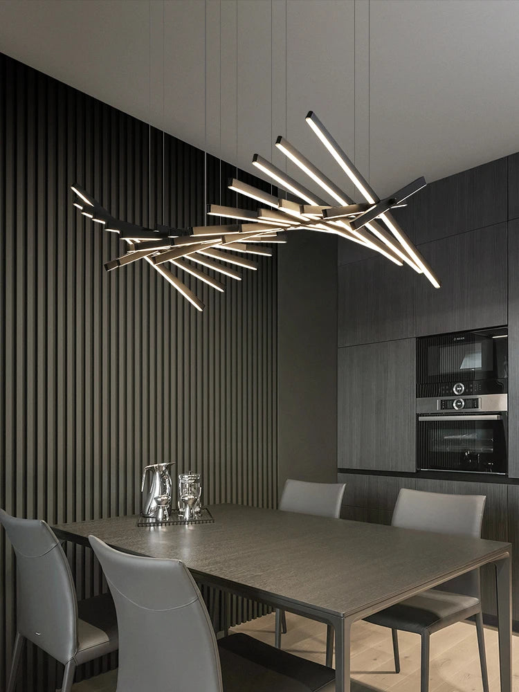 lustre moderne minimaliste design nordique en linéaire