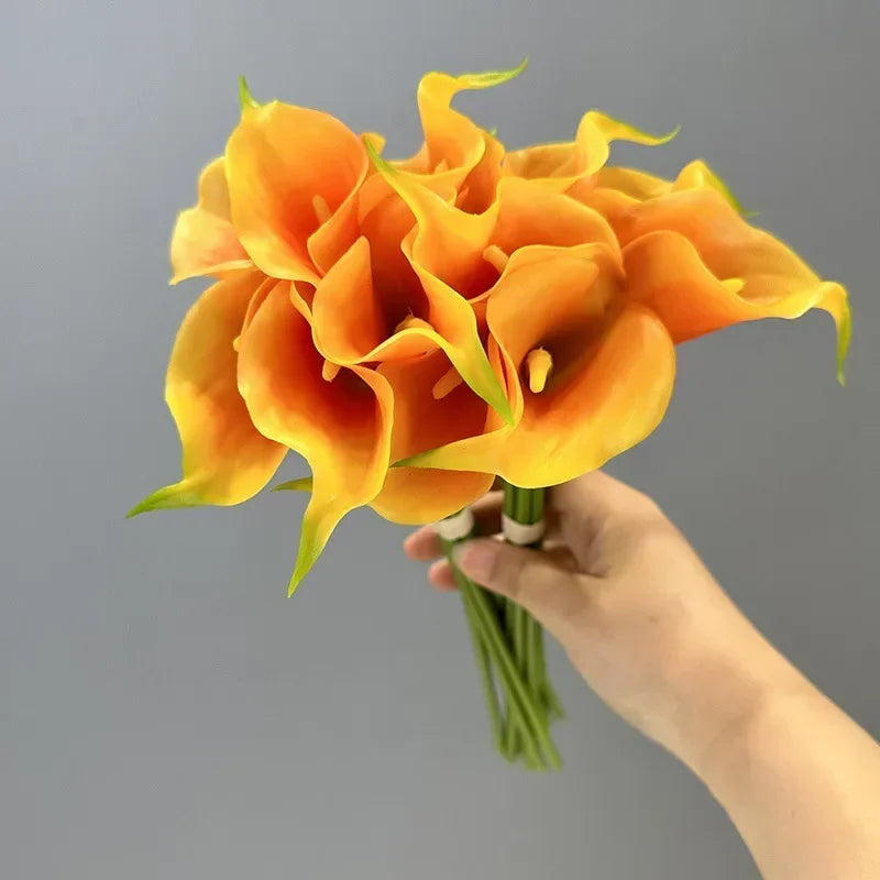 lot de 2 bouquets de lys calla artificiels pour décoration de mariage