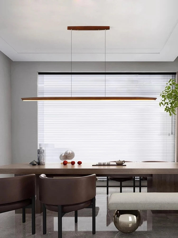 suspension LED en noyer noir tendance réglable