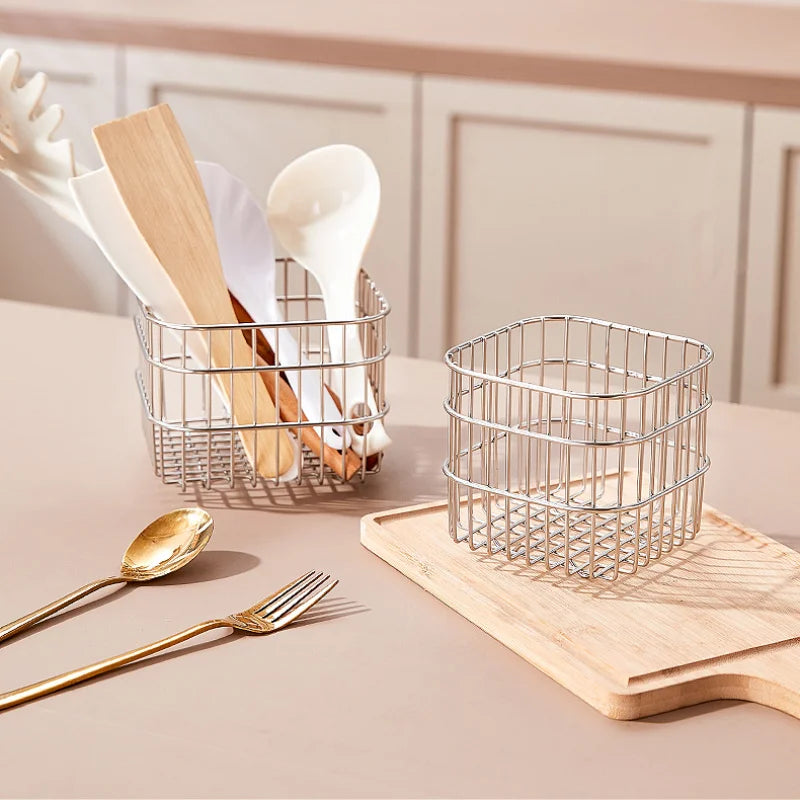 panier de rangement en acier inoxydable pour fruits et légumes