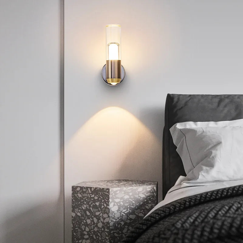 applique murale mini en acrylique transparent style luminaire