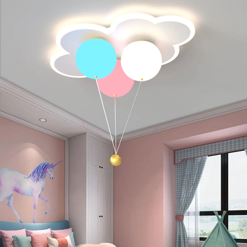 lustre kawaii pour enfants en acrylique avec télécommande