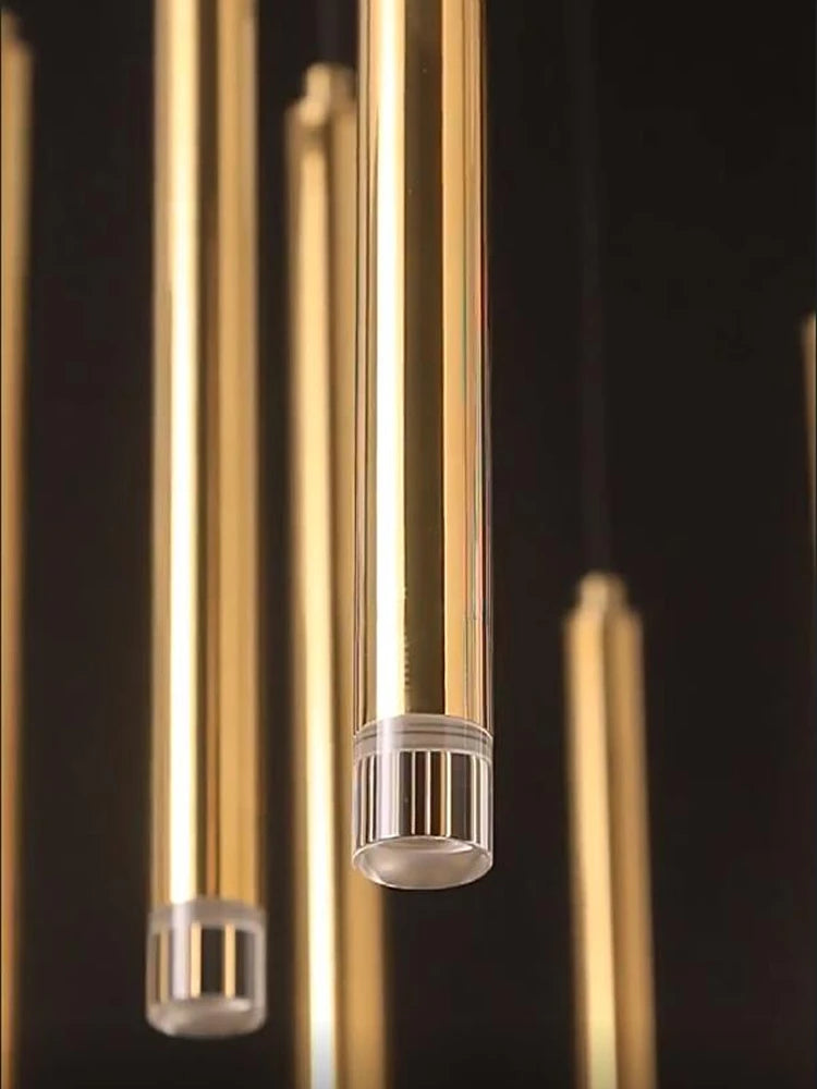 lustre minimaliste postmoderne en métal led double loft éclairage intérieur