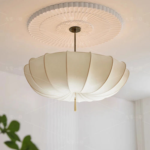 lustre décoratif vintage en tissu européen pour restaurant