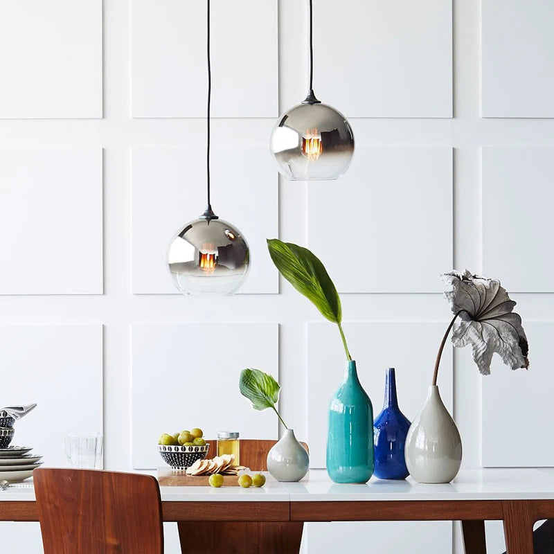suspension modernes en verre pour décoration nordique