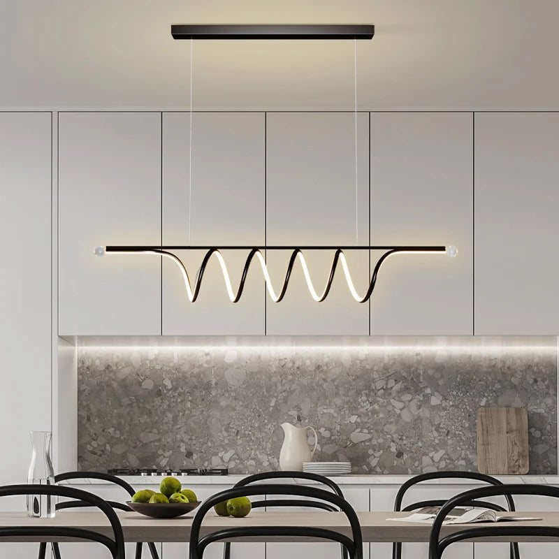 lustre led moderne minimaliste créatif géométrique pour restaurant bar