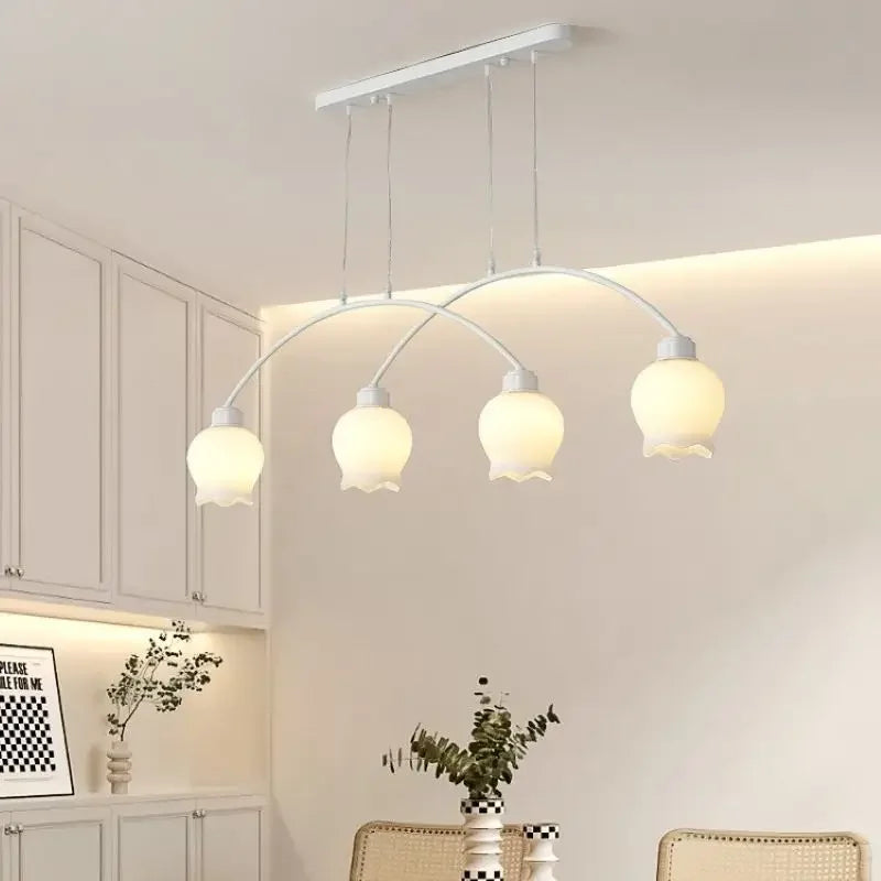 lustre design luxe à led avec orchidées persistantes modernes