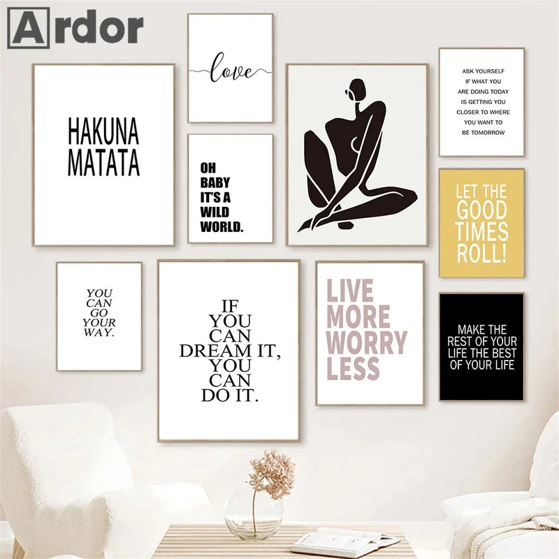 citations nordiques motivantes art mural typographie décorative