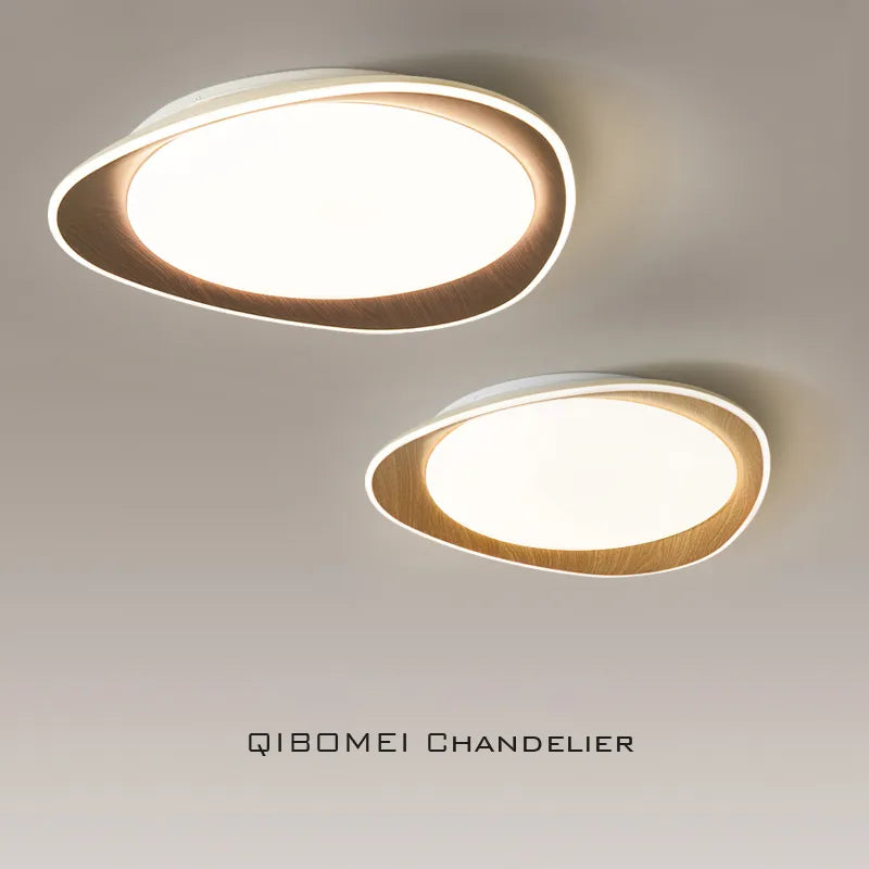 Plafonnier bois véritable chambre lumières LED décor à la maison pour salle d'étude cuisine salon