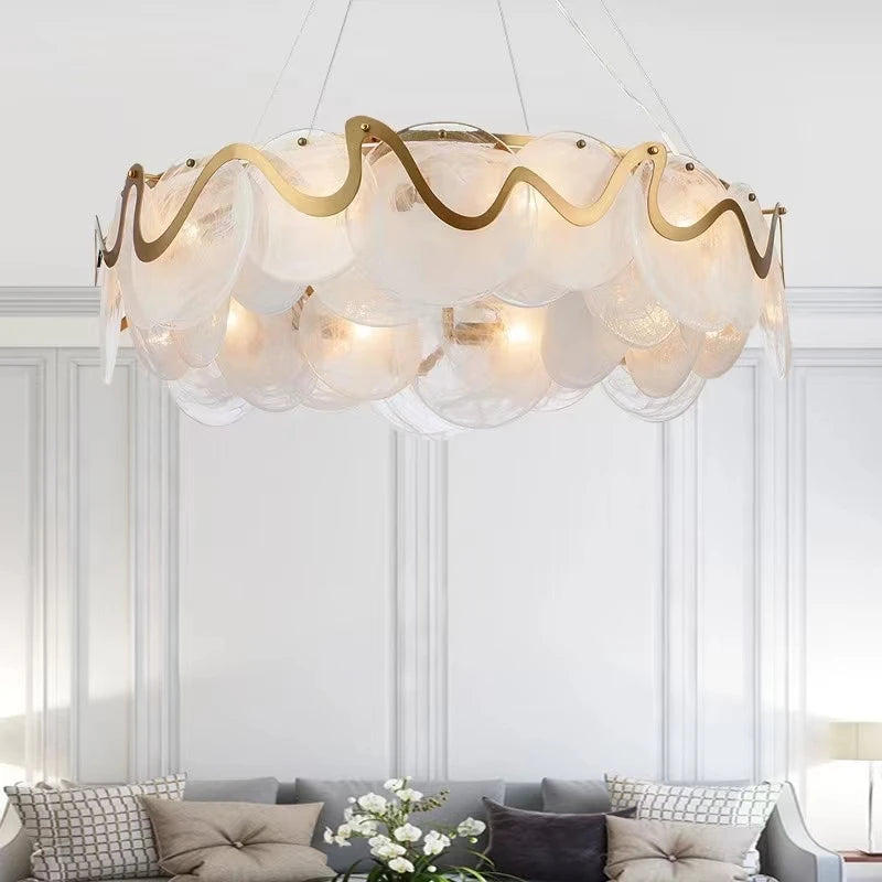 lustre nordique doré suspension créative pour hôtel
