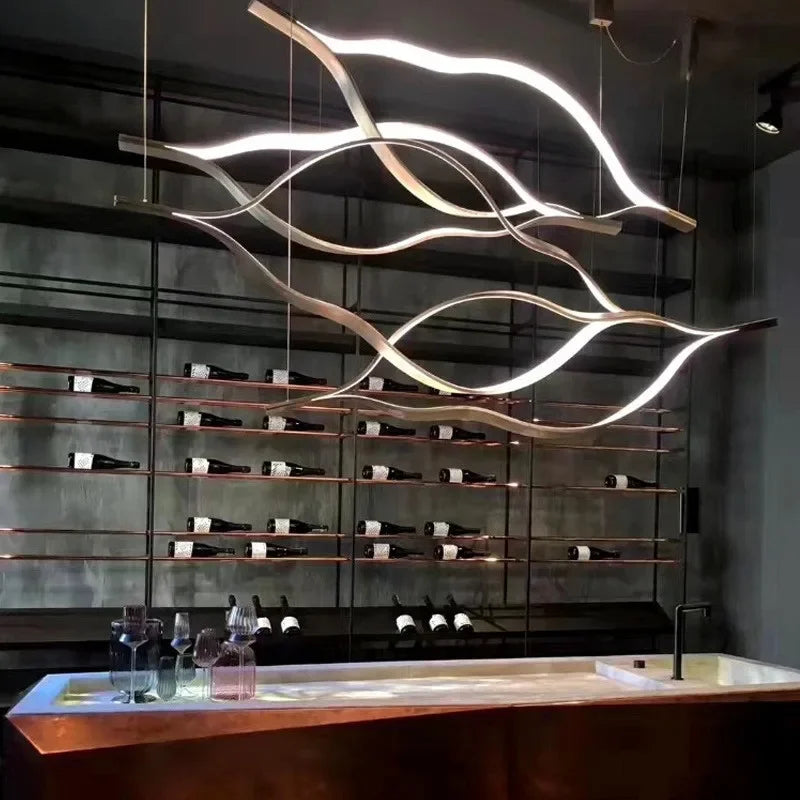 lustre led créatif postmoderne en forme de lèvre