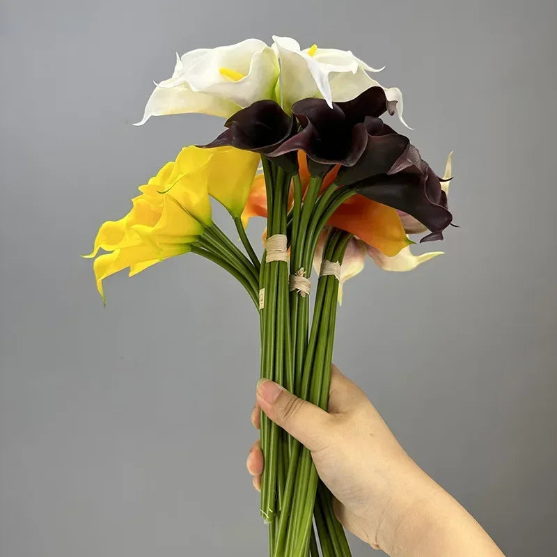 lot de 2 bouquets de lys calla artificiels pour décoration de mariage