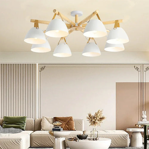 Lustre Led en bois nordique