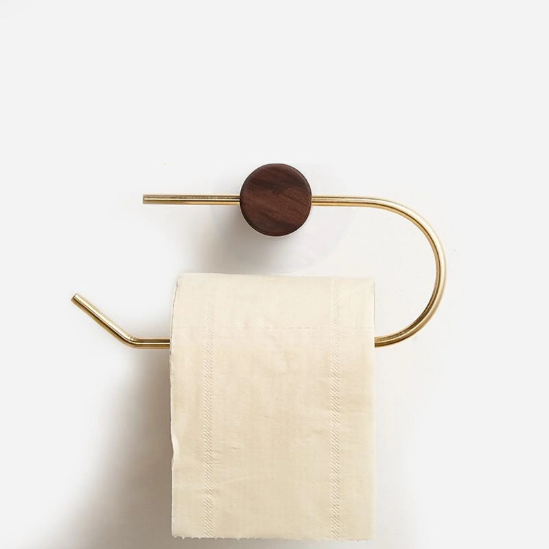 porte-papier hygiénique mural en bois avec rangement pratique