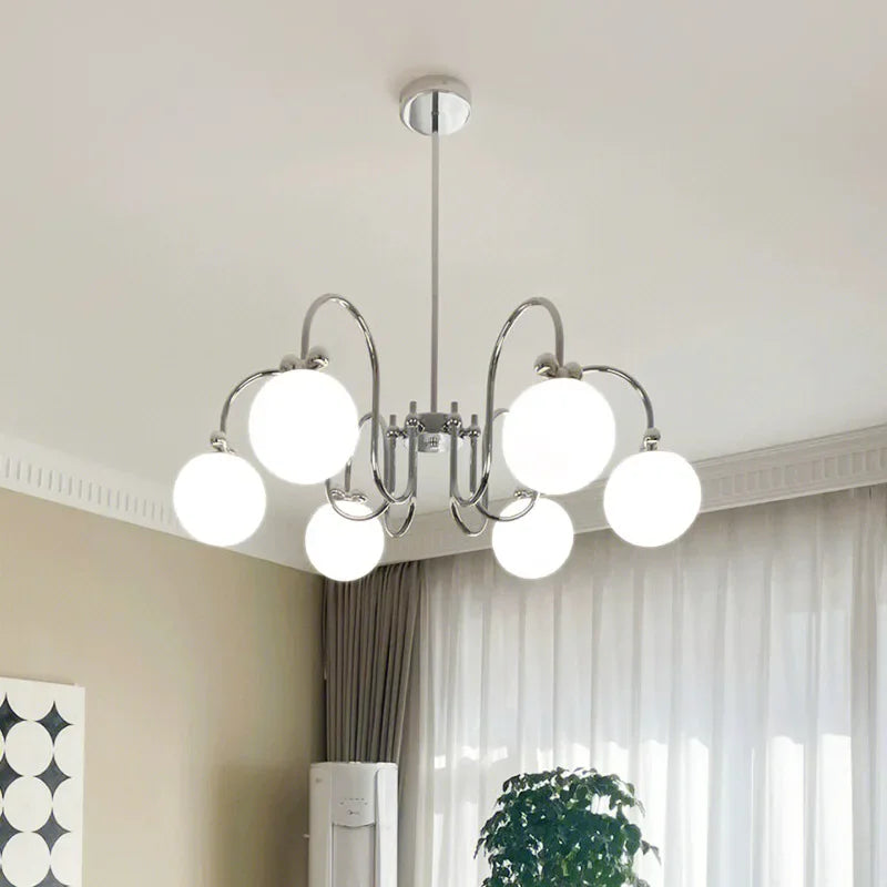 plafonnier led suspendu en forme d'arc romantique décoratif