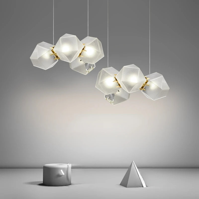 2024 Modern LED Chandelier Nordic Home Decoration Club Front Desk Hanging Light Office Restaurant Ceiling Chandelier