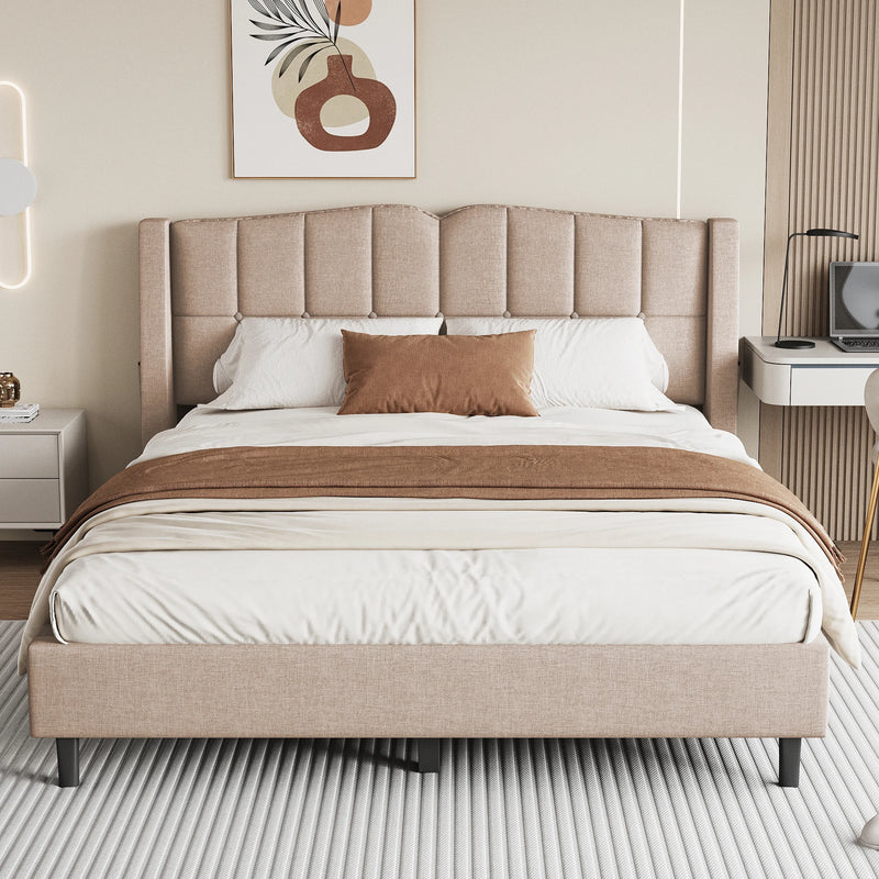 lit avec sommier à lattes design unique et rangement intégré