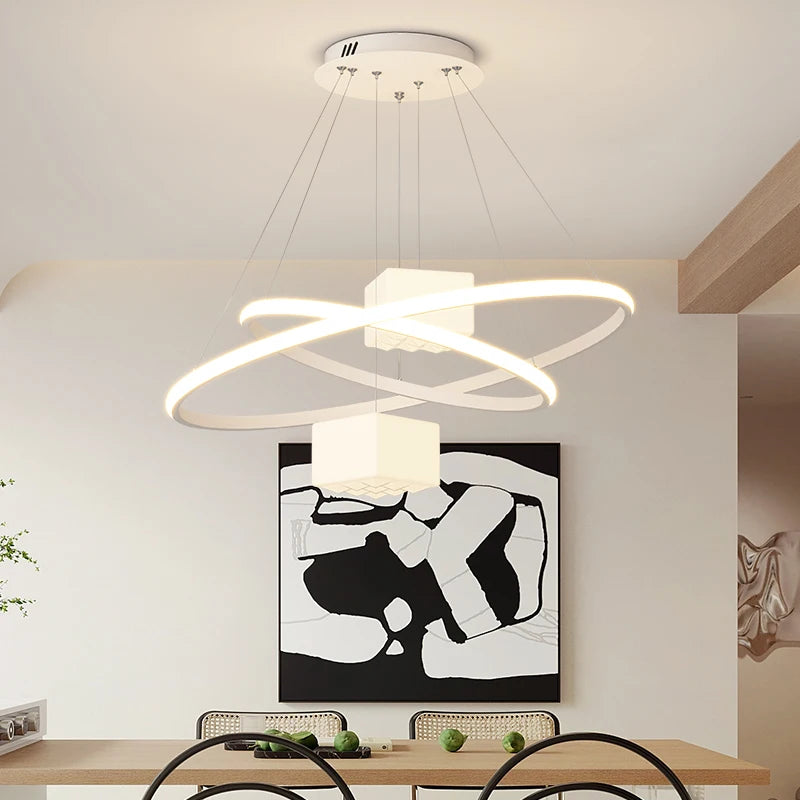 lustre moderne led pour éclairage intérieur décoratif