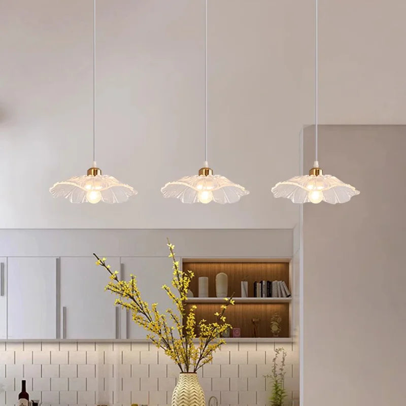 lustre nordique led en forme de fleur de lotus