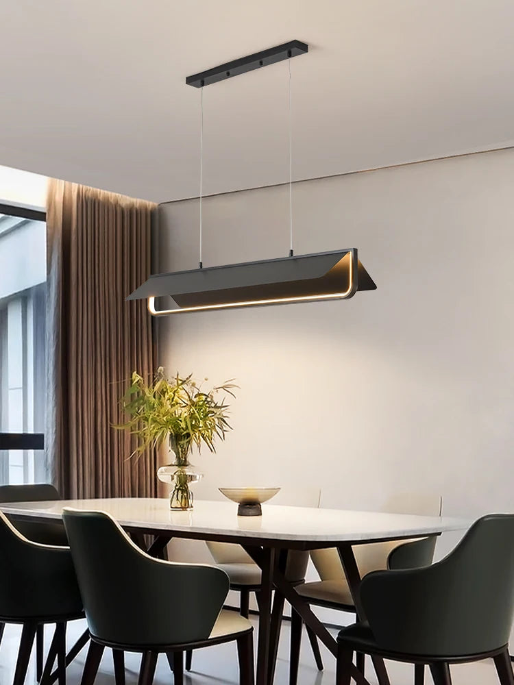 lustre led moderne pour éclairage intérieur simple et long