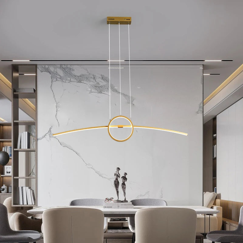 suspension led moderne pour éclairage intérieur design élégant