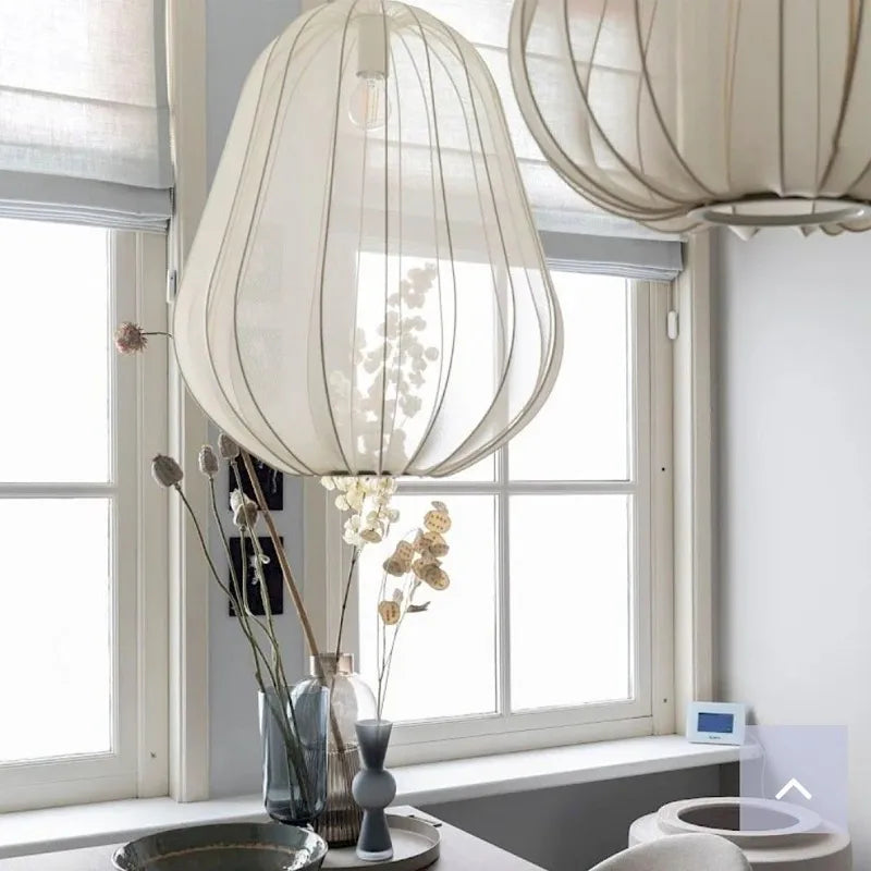Nordique créatif lustre lanterne moderne ballon suspension salon chambre escalier allée Restaurant tissu lampe