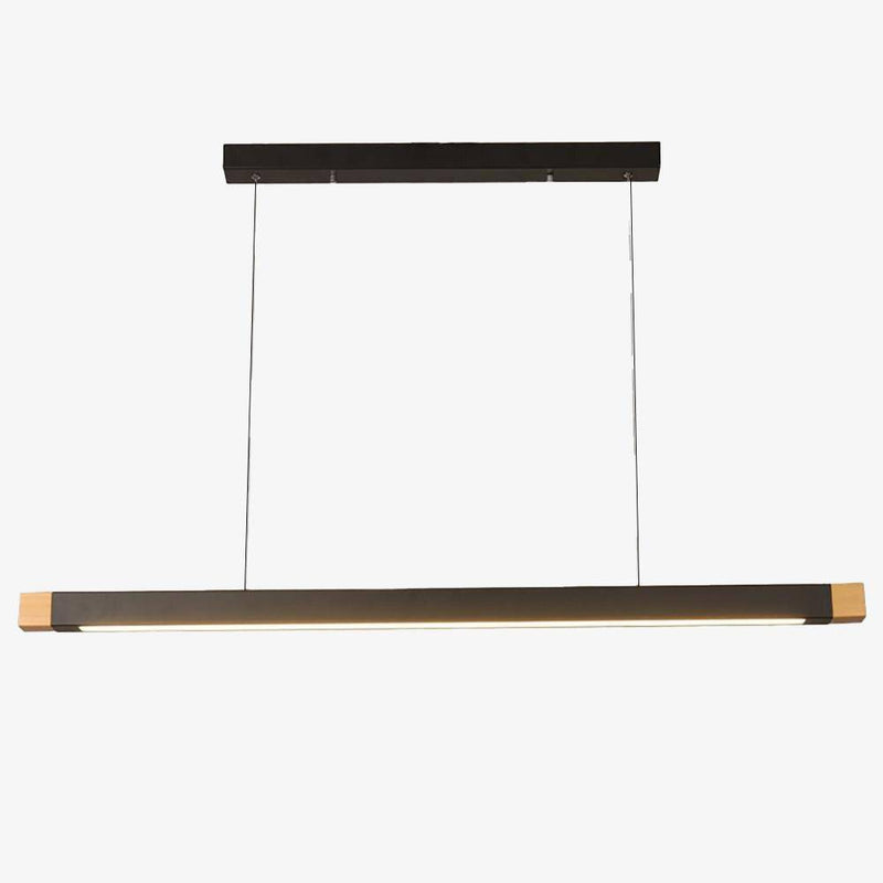 Suspension design à LED allongé en métal noir Light