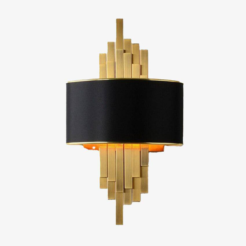 Applique LED noire et doré Pipe