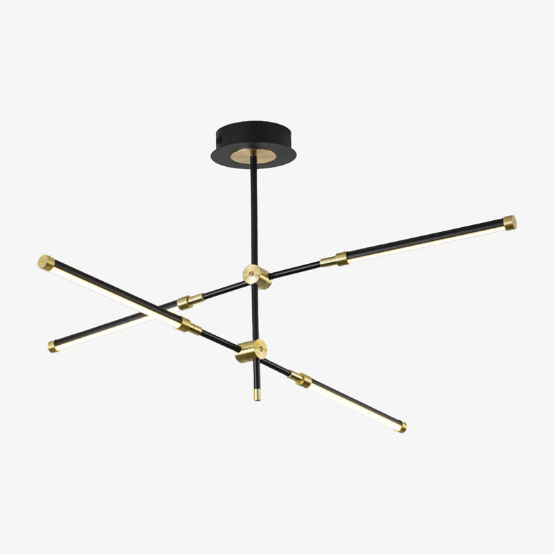Lustre moderne LED avec lampes rectangulaires Wayna