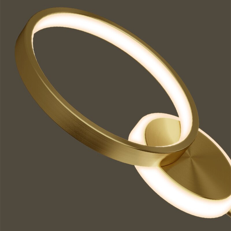 Applique murale moderne LED circulaire en métal doré Sicily