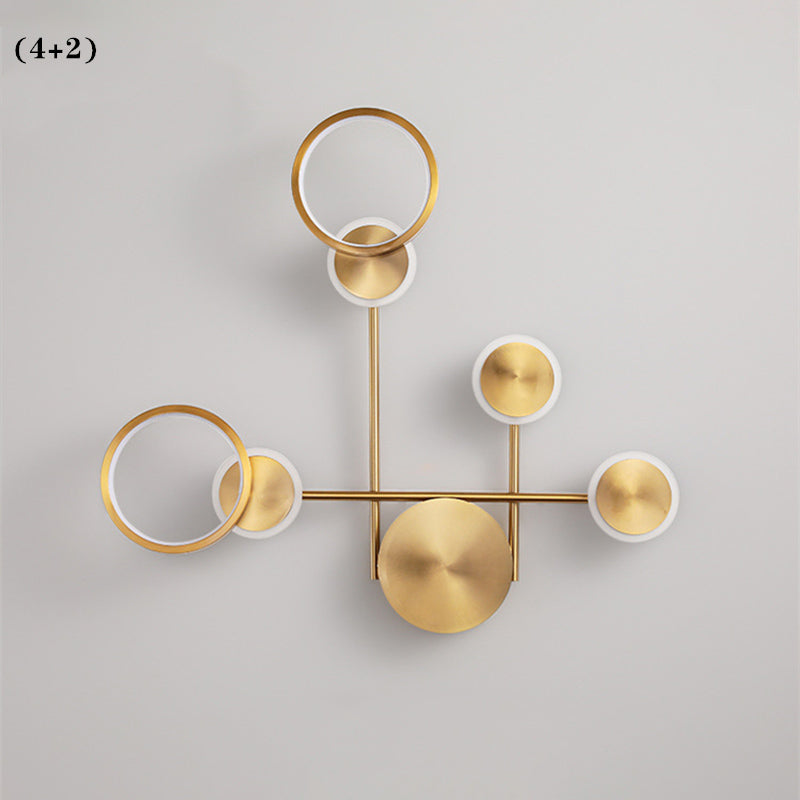 Applique murale moderne LED circulaire en métal doré Sicily