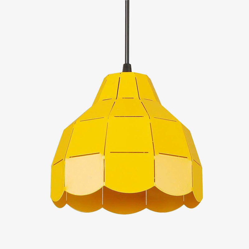 Suspension design à LED avec abat-jour en céramique colorée