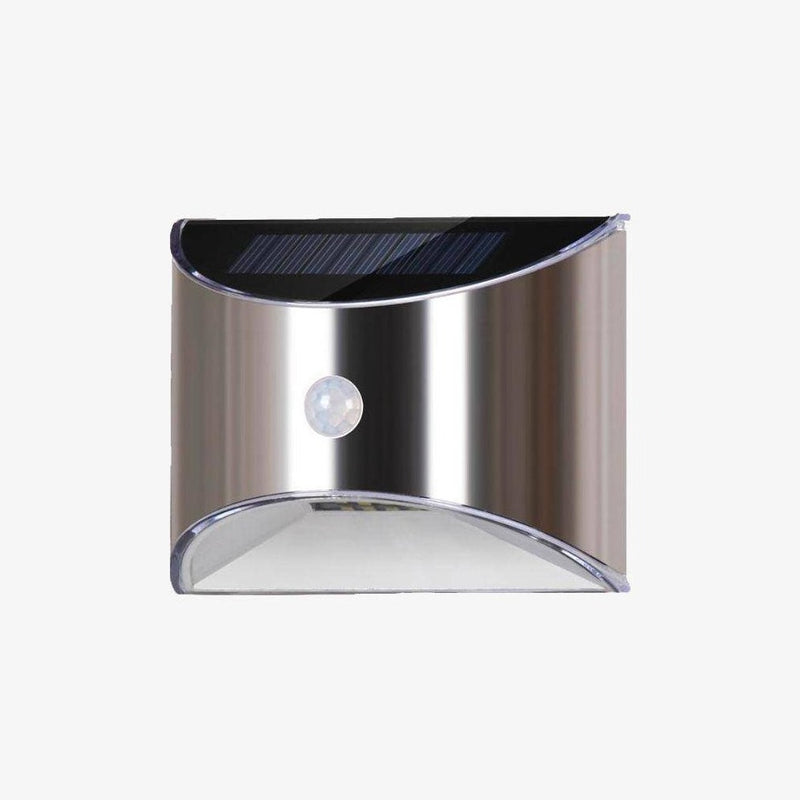 Applique extérieur solaire à LED chromée arrondie (lot de 2)