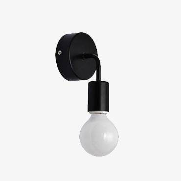 Applique murale LED ampoule tombante (noir ou blanc)