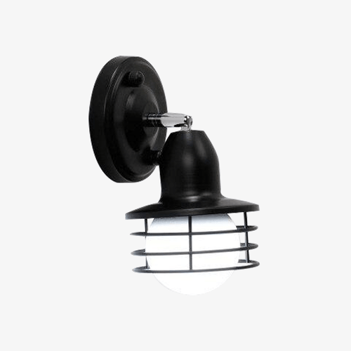 Applique murale LED extérieur style cage en métal