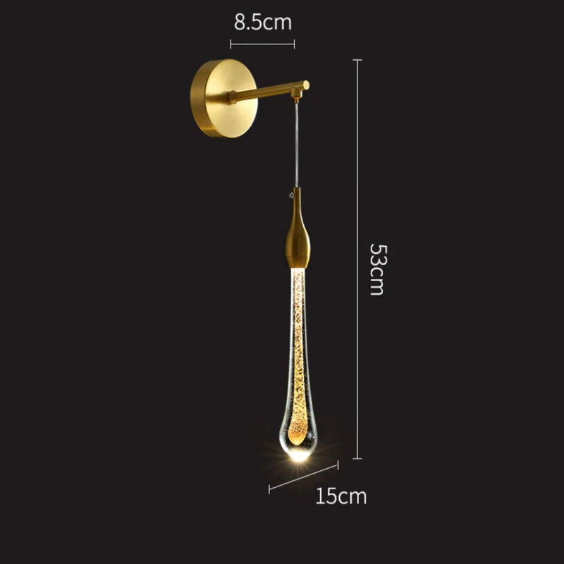 Applique murale moderne suspendue dorée luxury Gabriella