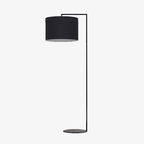 Lampadaire moderne avec abat-jour arrondi en tissu Atmosphere