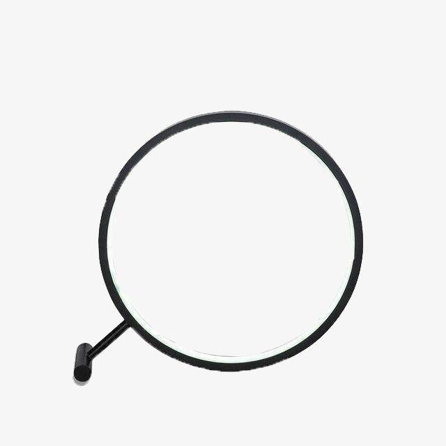 Lampe à poser design LED forme circulaire noire