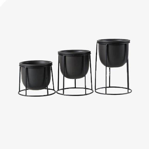 Lot de 3 piédestal moderne pour plantes style scandinave